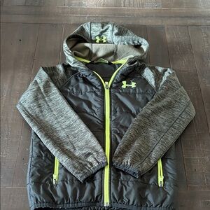 Under Armour Black and Gray Jacket with Neon Accents